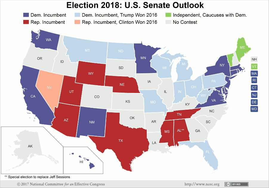 Election 2018: U.S. Senate Outlook
